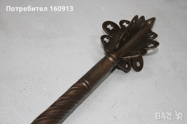 Оригинален Старинен Османски Азиатски Боен Буздоган . , снимка 6 - Антикварни и старинни предмети - 51443200