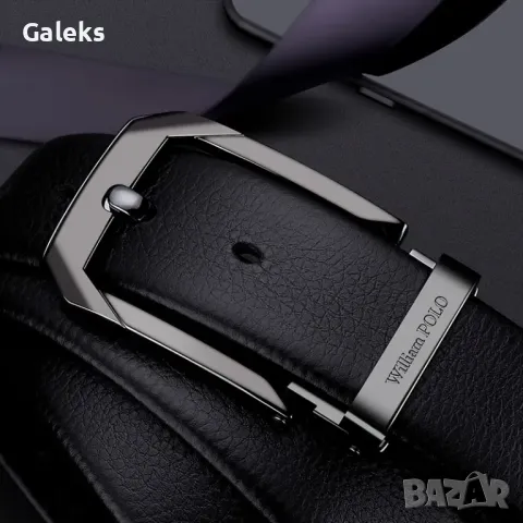 Мъжки официален колан за Панталони WilliamPAUL LEATH*(регулируема катарама) Естествена телешка кожа!, снимка 3 - Колани - 50026469