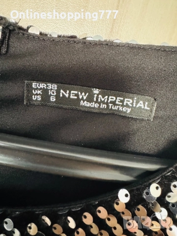 Кожена рокля с пайети, снимка 4 - Рокли - 52836041