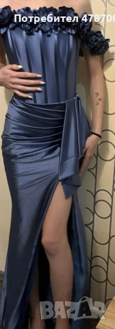 Бална рокля сатенена чисто нова, снимка 3 - Рокли - 54085887