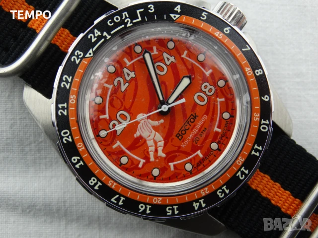 ВОСТОК АМФИБИЯ АВТОМАТИЧЕН ref: 14091В - “КОСМОДАЙВЕР”- “МАРС” 2 - 24 ЧАСА - ЛИМИТИРАН - 669 бр., снимка 6 - Мъжки - 51091261