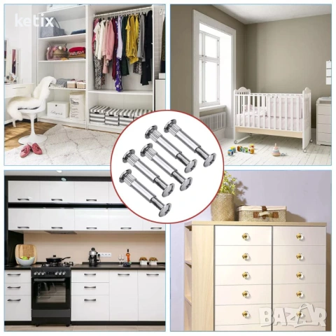 Мебелни свързващи винтове,50 бр., M6 x 31-40 мм, снимка 4 - Други - 53513392