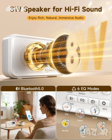 Roxicosly DAB+/DAB и FM радио, 2.4" TFT цветен дисплей, Bluetooth, снимка 3 - Радиокасетофони, транзистори - 53782778