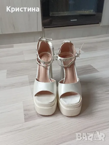 Сандали на ток-бели, снимка 2 - Сандали - 50386494