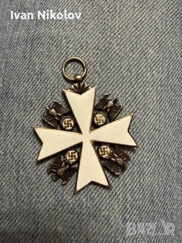 Оригинален орден Deutshen adler IV степен сребро, свастика!, снимка 3 - Антикварни и старинни предмети - 54195410