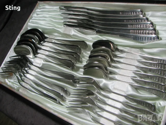 Прибори за Хранене Комплект Луксозен на Завод Петко Денев - Габрово от 80 те, снимка 2 - Прибори за хранене, готвене и сервиране - 50316512