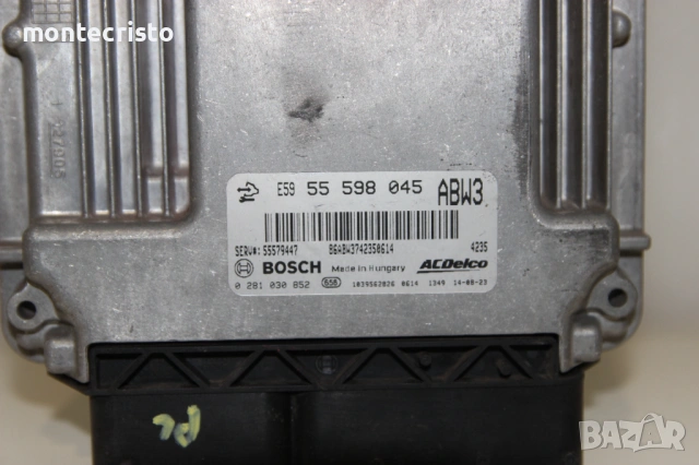 Моторен компютър Opel Astra J / 55598045 / 0281030852 / 55 598 045 / 0 281 030 852 / 55579447, снимка 2 - Части - 53644482