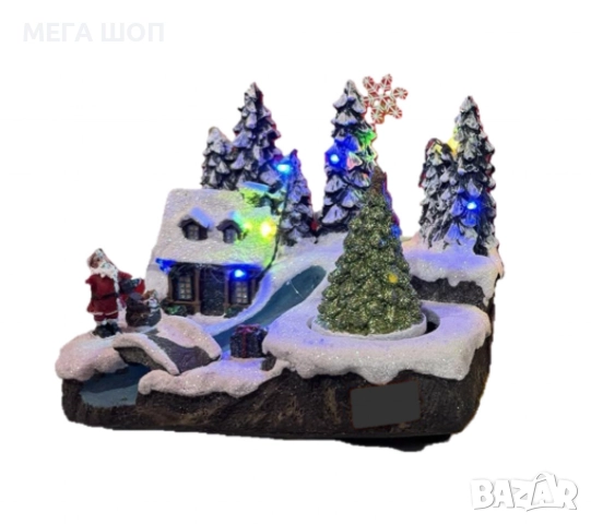 Вълшебна Коледна сцена - нежен чар и празнично вълшебство, снимка 2 - Декорация за дома - 52590051