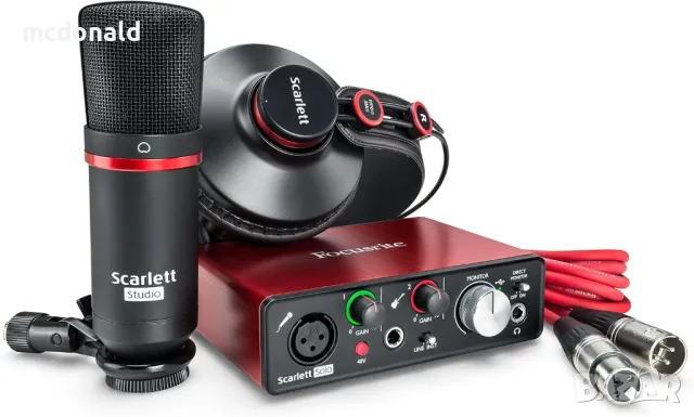 звукова карта Focusrite Scarlett Solo Studio (2nd Gen) USB Audio Interface and Recording presonus, снимка 1 - Други - 46830762