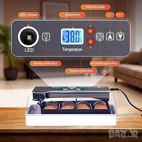 НОВ Инкубатор за яйца , снимка 4 - За птици - 53621094