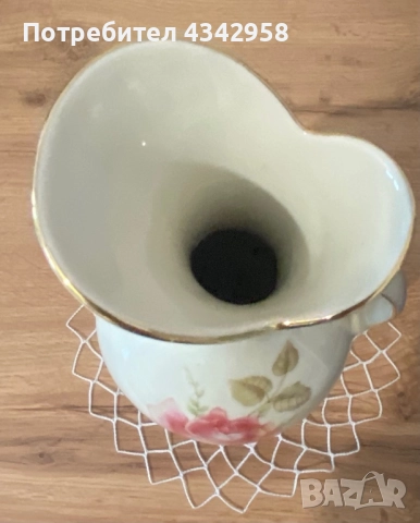 Винтидж порцеланова ваза Bavaria.1950-1960г., снимка 3 - Антикварни и старинни предмети - 52934220