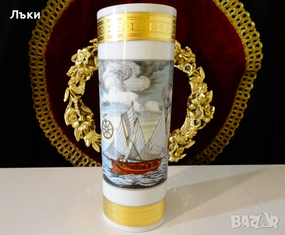 Порцеланова ваза,злато,Кораб,остров Хелголанд. 
