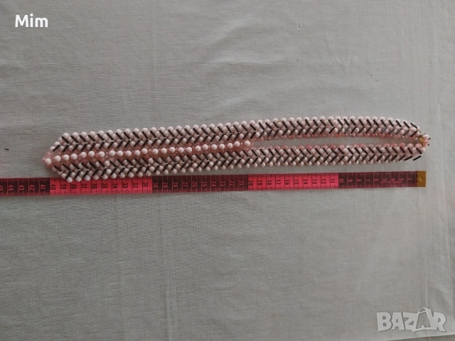 Колие вратовръзка от розови и черни мъниста , снимка 5 - Колиета, медальони, синджири - 52016460