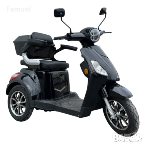 Електрическа Триколка FM1 1500W Черна, снимка 4 - Мотоциклети и мототехника - 53777371