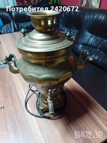 месингов руски самовар, снимка 4 - Други ценни предмети - 52221585