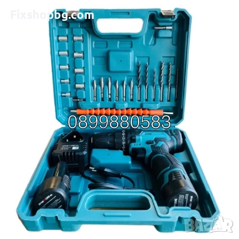 Акумулаторен Двускоростен Винтоверт с 2 батерии и накрайници 24V 6Ah KraftRoyal, снимка 5 - Винтоверти - 51541022