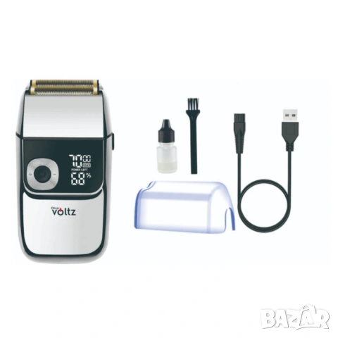 Акумулаторна самобръсначка и тример 2в1 Oliver Voltz , 5W, LCD дисплей, батерия 1400mAh, USB зарежда