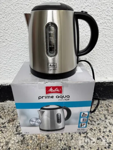 Електрическа Кана Melitta Prime Aqua Mini Top 1018-03, 2200W, 360°, Защита от Прегряване!, снимка 2 - Кани - 50436930