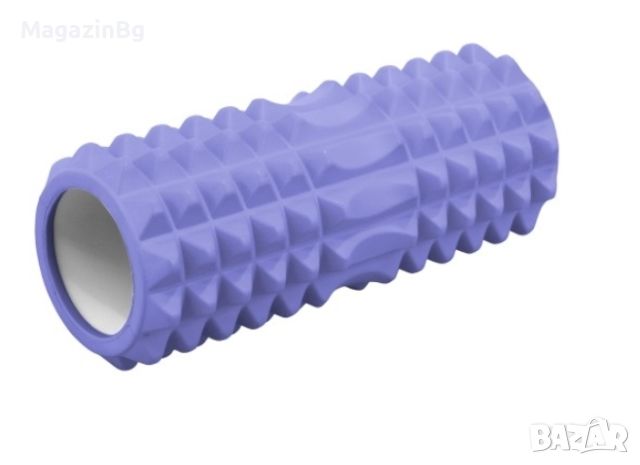 Фоумролер за пилатес и йога , С релефна повърхност за масажи, 33 х Ф12 см, снимка 3 - Други спортове - 45665416