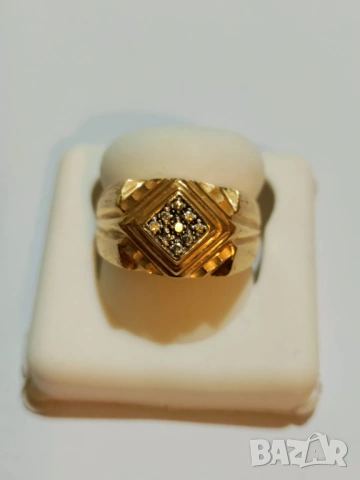 златен пръстен мъжки 52390, снимка 4 - Пръстени - 23660863