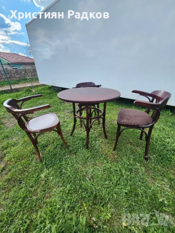 Комплект ретро столове и маса , снимка 3 - Други - 49832303