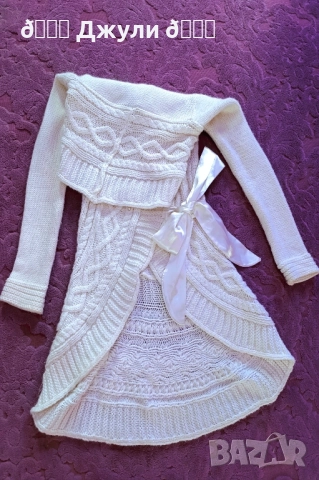 Плетено палто от ангора и сребърна лисица, снимка 9 - Палта, манта - 51679807