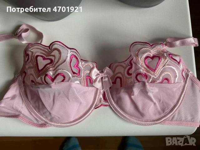 Дамски розов сутиен с дантела, снимка 8 - Бельо - 53136549