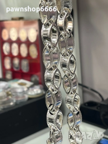 Сребърен ланец проба 925 тегло 57.93 грама , снимка 3 - Колиета, медальони, синджири - 53188114