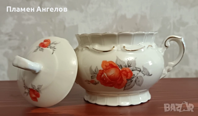 Антикварна Баварска захарница "Mittertech" Бавария , снимка 6 - Антикварни и старинни предмети - 53895111