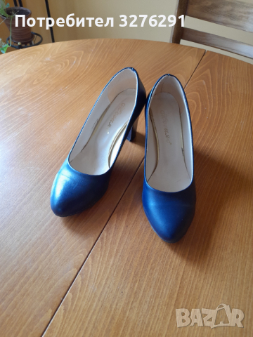 Сини обувки р.40, снимка 2 - Дамски обувки на ток - 45046574