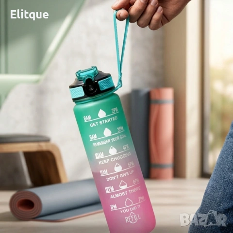 Мотивираща бутилка с мерителна скала 1L – контролирай дневния си прием на вода, снимка 6 - Други стоки за дома - 54216067