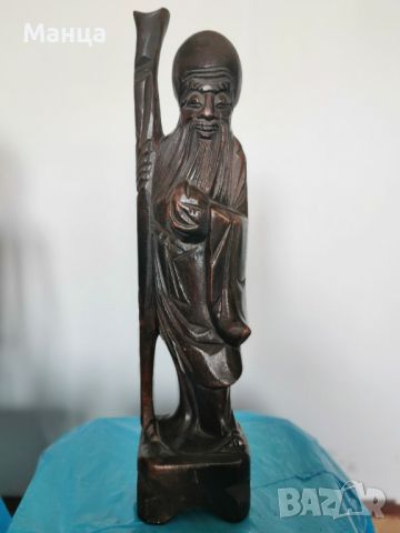 Дървена статуя Буда монах, снимка 6 - Антикварни и старинни предмети - 45782441