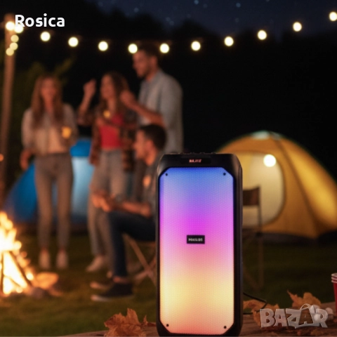 Активна тонколона Muhler MAX881R с два микрофона и дистанционно – мощен звук, без кабели и ограничен, снимка 3 - Тонколони - 52169843