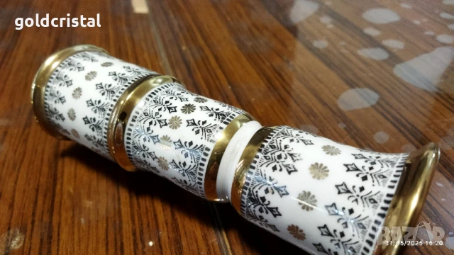 Стар български порцелан ваза, снимка 4 - Антикварни и старинни предмети - 50180207