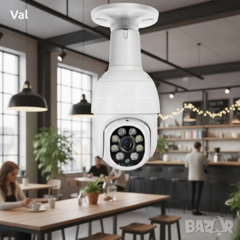 Куполна камера тип крушка 2MP Full HD 360°, снимка 7 - HD камери - 54274645