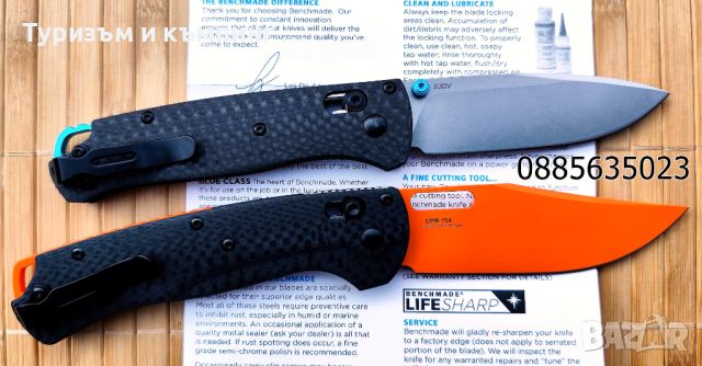  Benchmade Bugout 535 Carbon  /Benchmade Taggedout 15535OR Carbon, снимка 8 - Ножове - 46797303