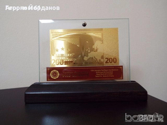 Златни евро банкноти със сертфикат идеалните подаръци , снимка 4 - Нумизматика и бонистика - 51048260