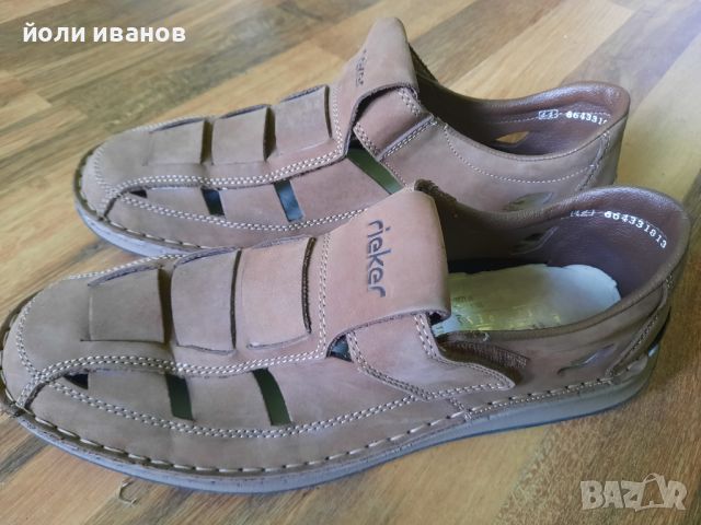 rieker-кожени резани обувки шити 44 номер,нови, снимка 1 - Мокасини - 46407345