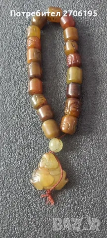 Антични нефритени резбовани нефритени молитвени мъниста Буда Тибет , снимка 9 - Антикварни и старинни предмети - 50347704