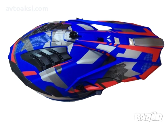 Каска Крос Мотор/Скутер/Бъги/Вело/АТВ +Очила -195-2, снимка 9 - Аксесоари и консумативи - 54015815