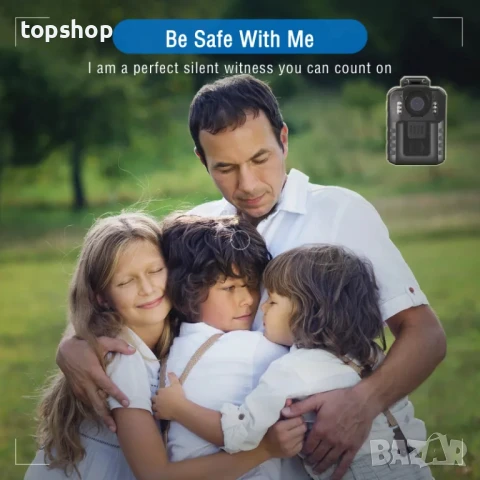 Мини боди камера / камера за тяло SC09 1296P резолюция (2304*1296), 64ГБ СД Карта, IP66 водоустойчив, снимка 5 - Аналогови камери - 50524985