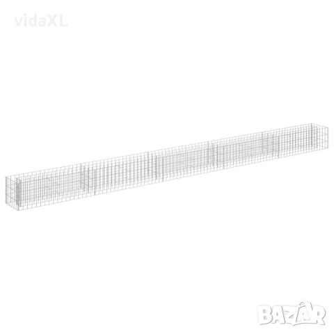 vidaXL Габион повдигната леха, поцинкована стомана, 450x30x30 cм（SKU:145645, снимка 1 - Други - 46105324