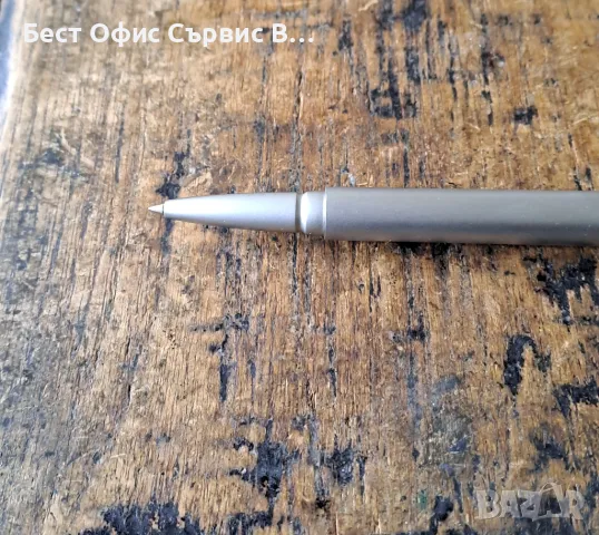 ролер Марксман Marksman rollerball pen метален, за писане, масивен с гумена синя част за хващане, снимка 4 - Ученически пособия, канцеларски материали - 49695562