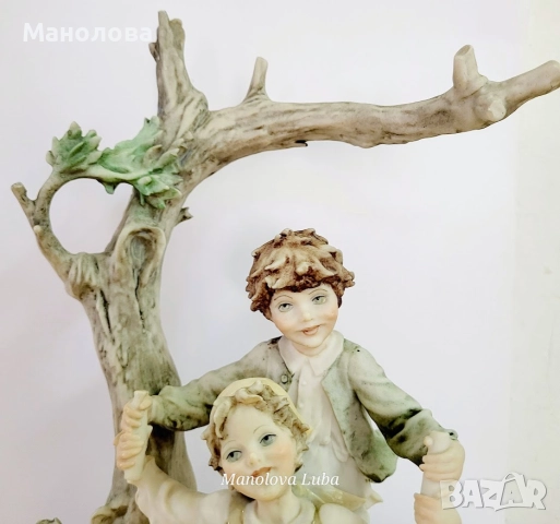 Голяма фигура Capodimonte подписана B. Merli., снимка 3 - Колекции - 52418854