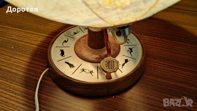 Стар светещ глобус, снимка 4 - Антикварни и старинни предмети - 52600795