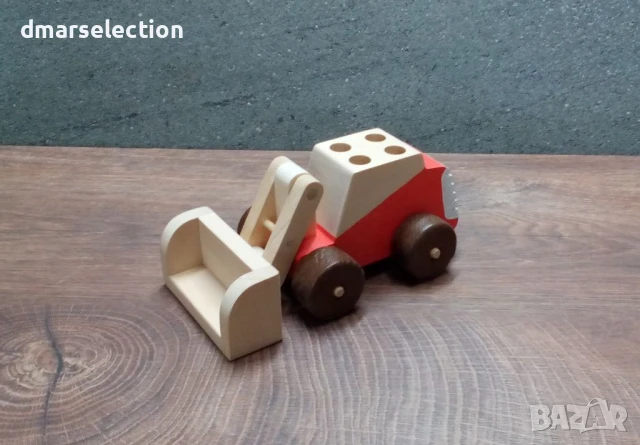 Малък декоративен дървен багер-моливник DMAR 136E, снимка 3 - Други - 50673769