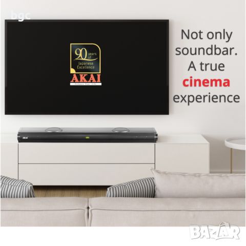 НОВ Саундбар Soundbar AKAI ASB Серия, 2 bass отделни Говорителя, Bluetooth 5.0, Черен - 24 месеца га, снимка 2 - Аудиосистеми - 46458884