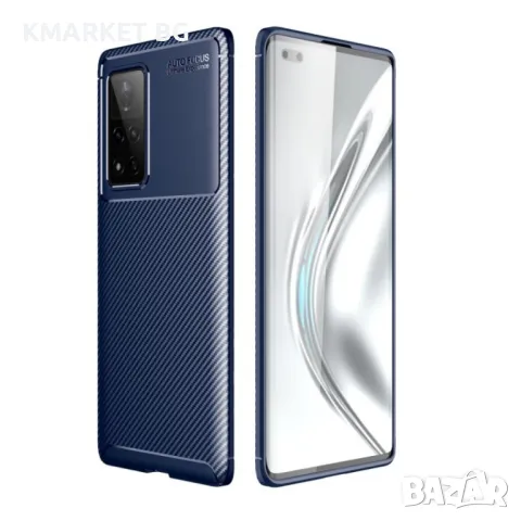 Huawei Honor V40 5G Удароустойчив Carbon Fiber Калъф и Протектор, снимка 2 - Калъфи, кейсове - 48980937