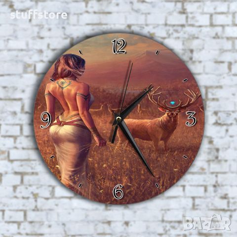 Стенен Часовник - Красива Жена Еленени Прерия, снимка 1 - Стенни часовници - 45671514