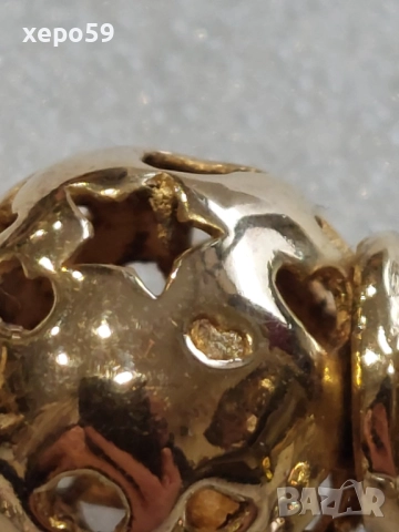 Прекрасна сребърна авторска дамска гривна и колие.Сребро проба 925,златни 9 каратови апликации, снимка 13 - Колиета, медальони, синджири - 52293101